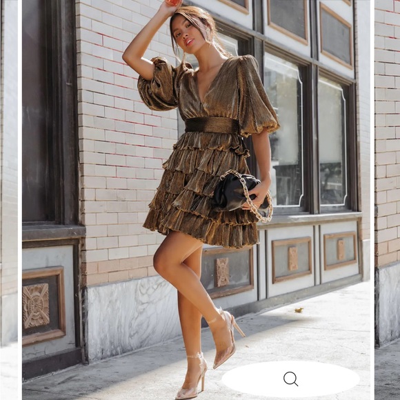 Metallic tiered dress - Picture 5 of 8